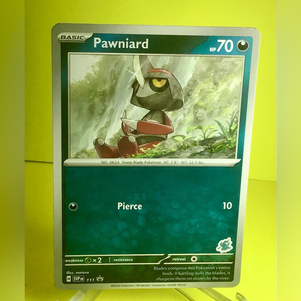 Pokemon Pawniard #111 PROMO REGULAR FINISH Trading Card NEW FROM FRESH PACK